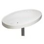 Tisch aus weißem ABS, oval 77x51 cm